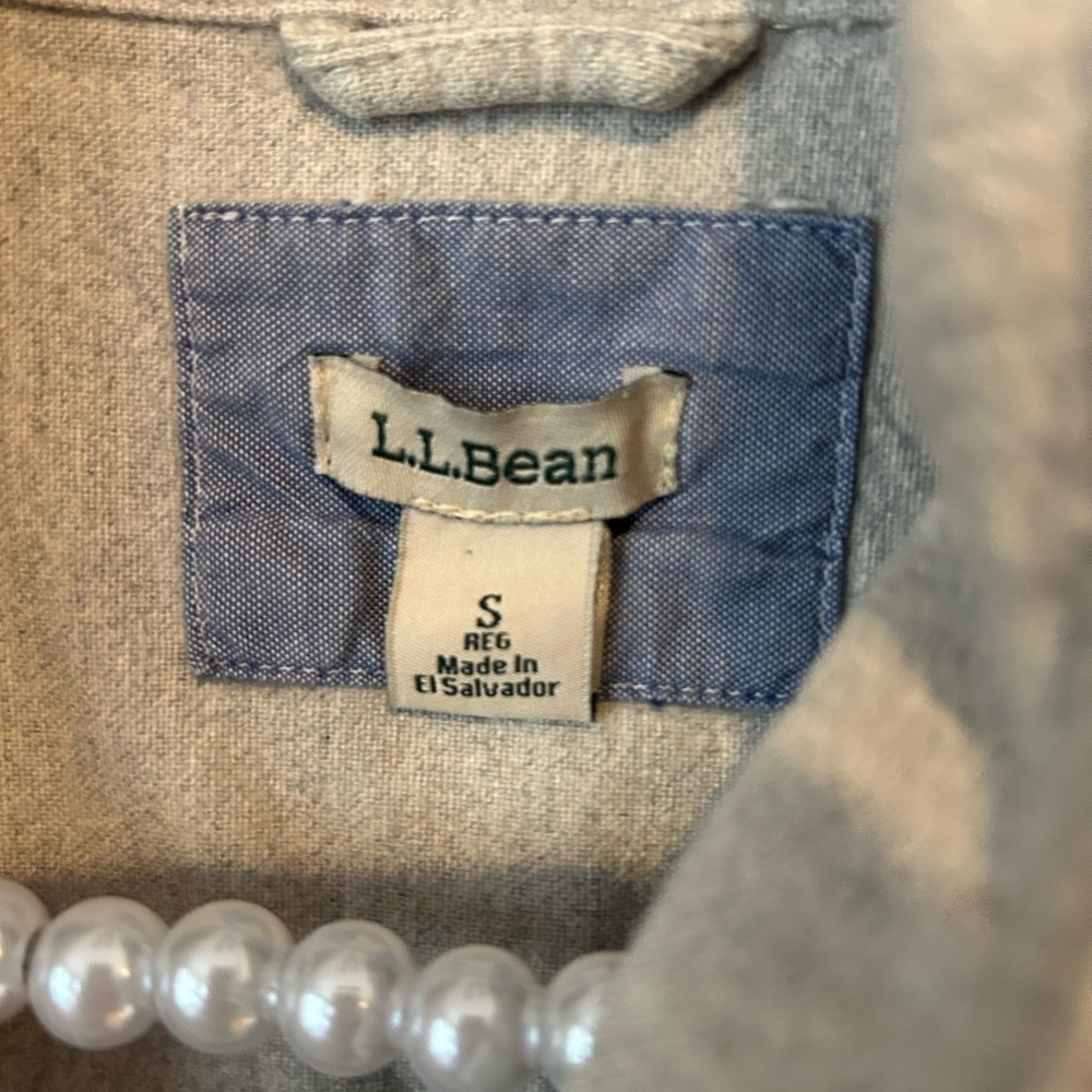 L.L. Bean Blue and Gray Shirt - Picture 3 of 4